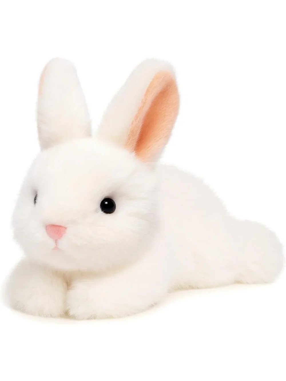 White Bunny Plush Stuffed Animal Cute Soft Rabbit Pocket Size Gift for Kids